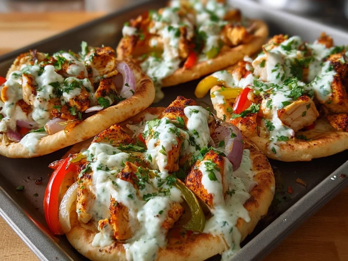 Sheet Pan Chicken Pitas with Herby Ranch for Easy Dinner - Image 1