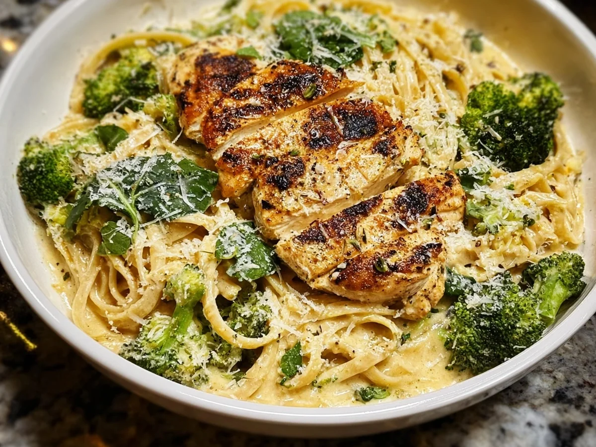 Skinny Chicken Broccoli Alfredo: Low Calorie Comfort Meal - Image 1