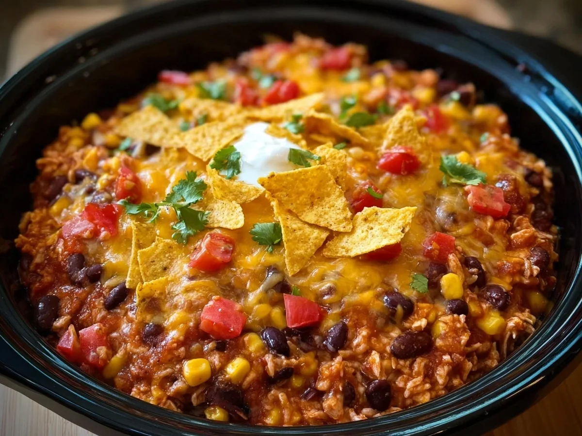 Slow Cooker Taco Casserole: Easy High-Protein Dinner - Image 1