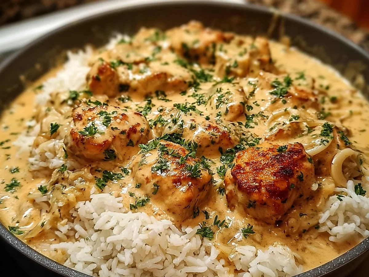 Smothered Chicken & Rice: Creamy Comfort Dinner - Image 2