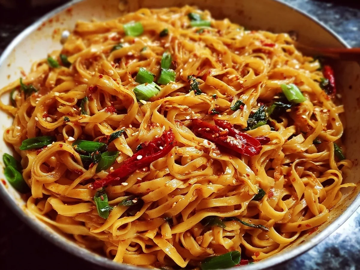Spicy Chili Garlic Noodles: Quick Vegan Dinner - Image 2