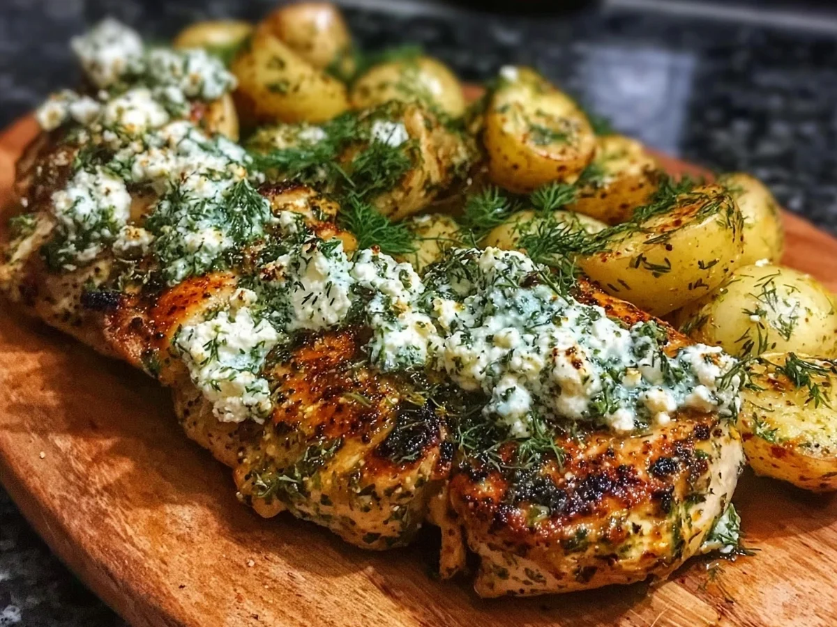 Spicy Yogurt Chicken Thighs with Dill Feta - Image 2