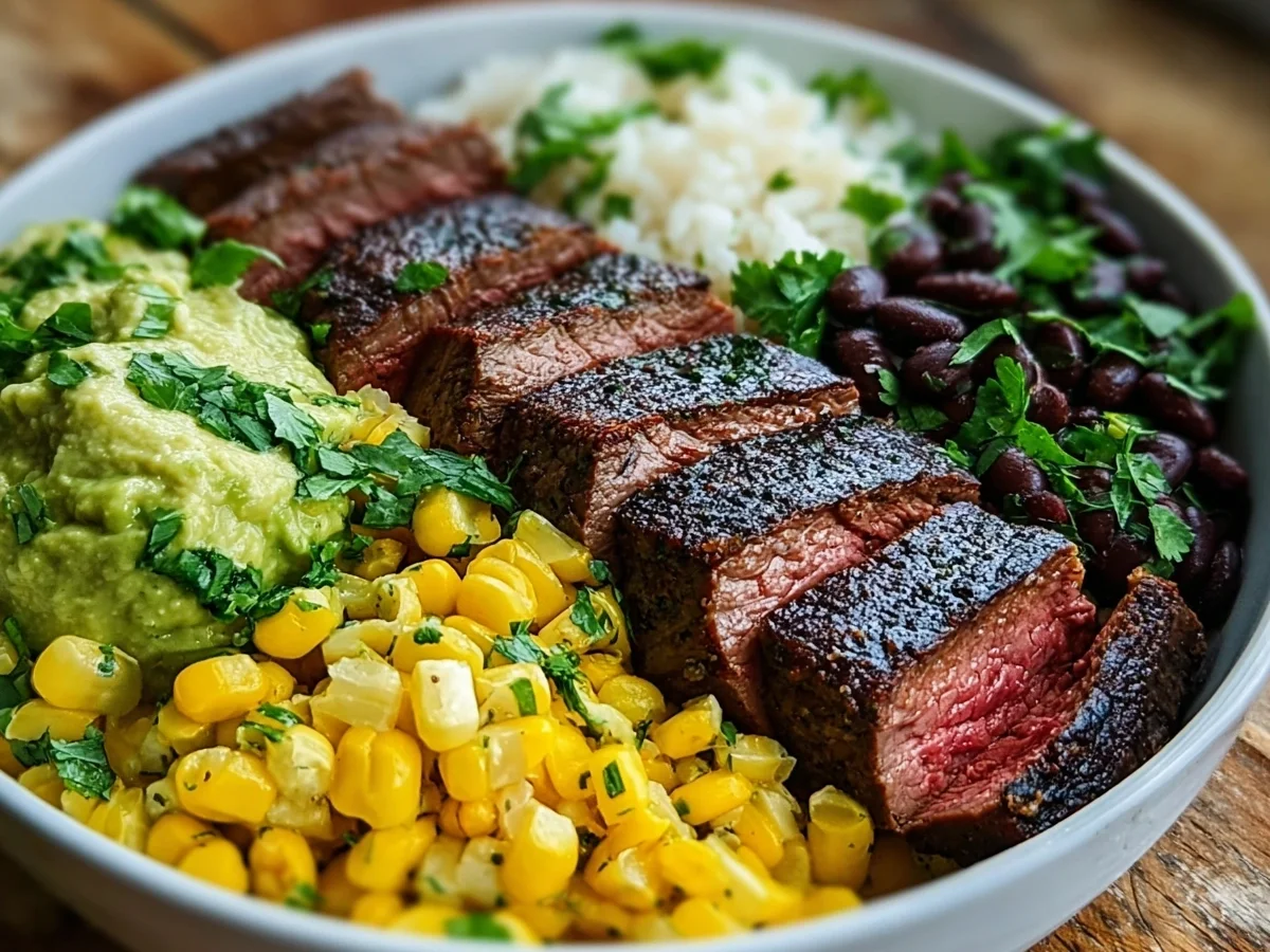 Steak Avocado Corn Bowl for Quick Meal Prep - Image 1