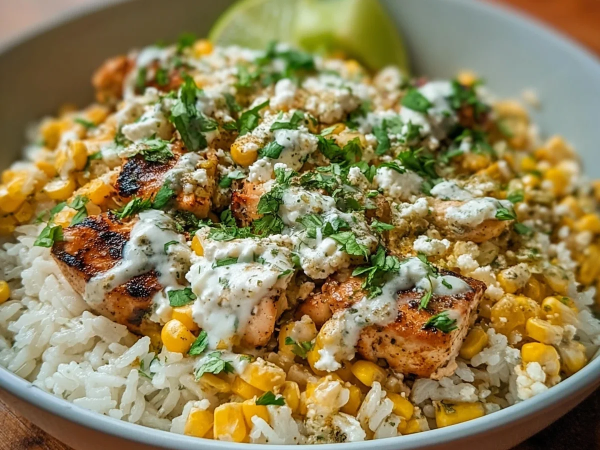 Street Corn Chicken Rice Bowl: High Protein Meal Prep - Image 2