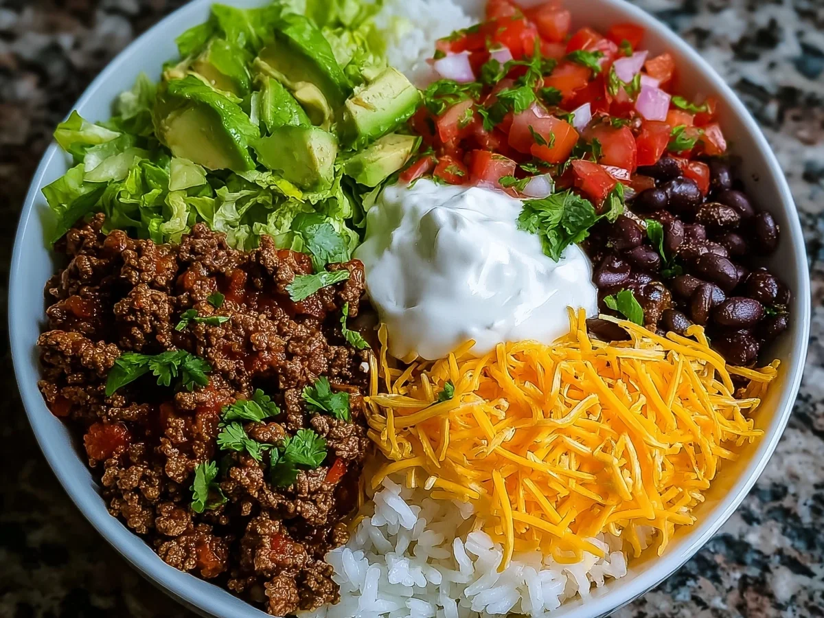 Taco Rice Bowl: 30g Protein, Family Friendly Dinner - Image 2
