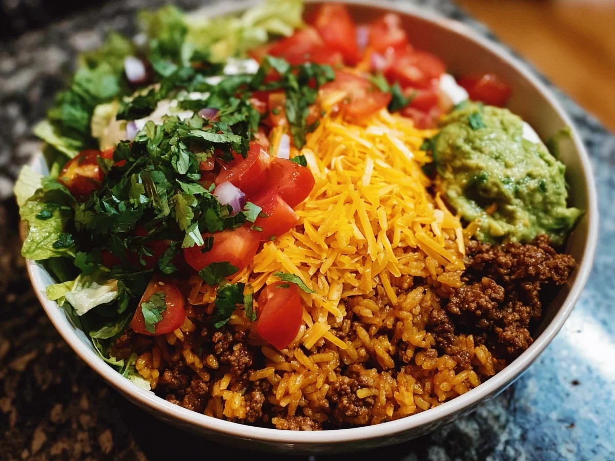 Taco Rice Bowl: Quick & Easy Weeknight Dinner - Image 1