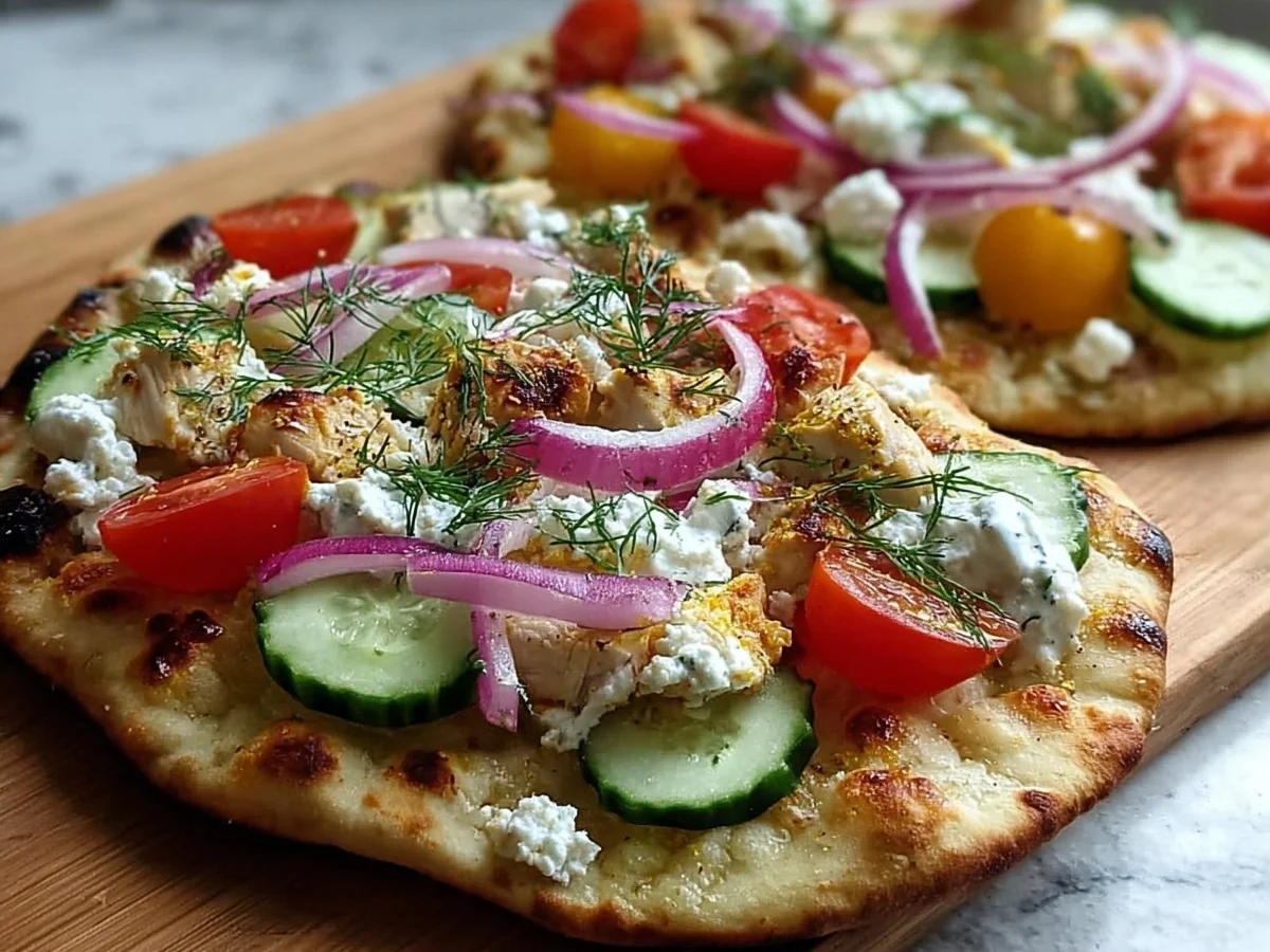 Tzatziki Chicken Naan Pizza: Quick & Healthy Meal - Image 2