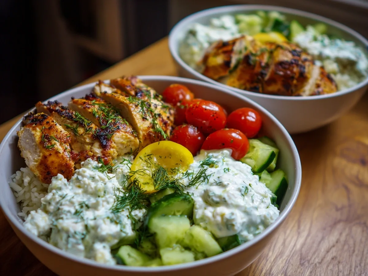 Zesty Mediterranean Chicken Tzatziki Bowls - Image 2