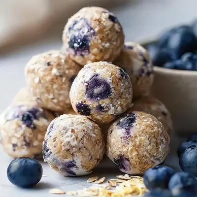 Blueberry Cheesecake Protein Bites (No-Bake)