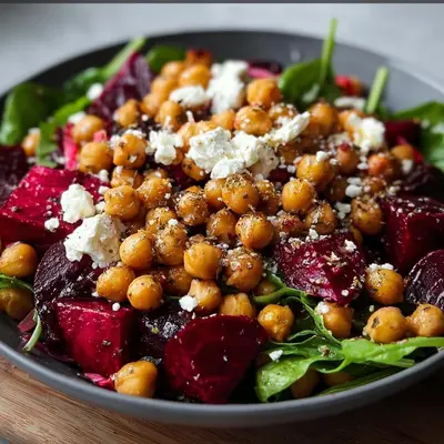 Chickpea Beet Feta Salad: Quick & Healthy