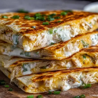 Crispy Low-Carb Chicken Ranch Quesadilla Recipe