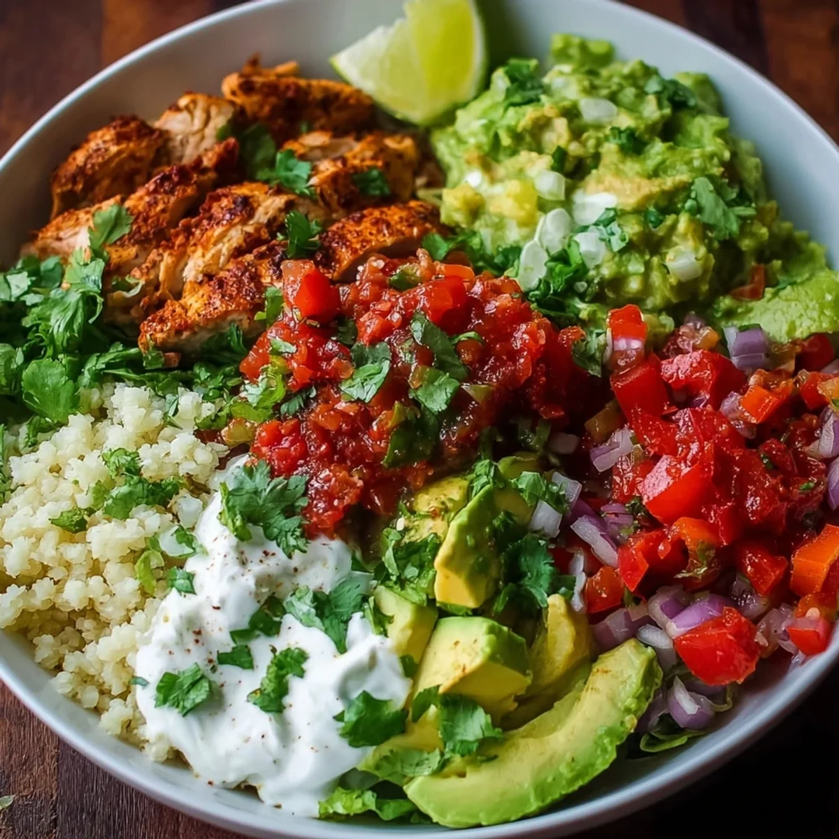 Flavorful Low Carb Burrito Bowl with Lean Protein