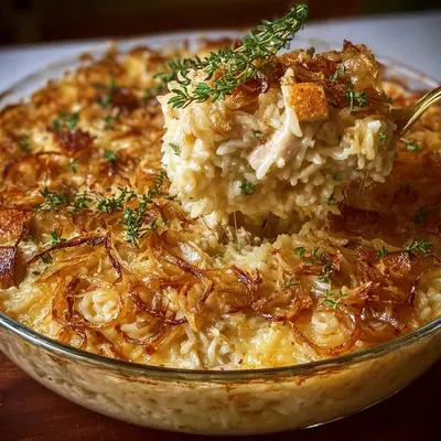 French Onion Chicken Rice Bake: Easy Weeknight Dinner