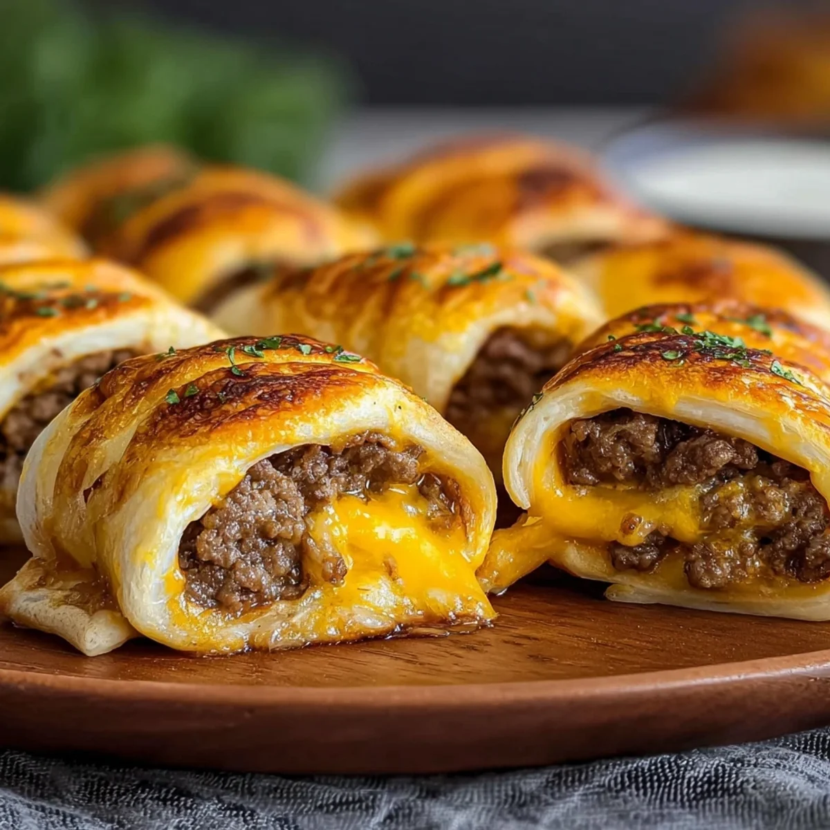 Garlic Butter Beef Cheeseburger Rollups: Easy Recipe