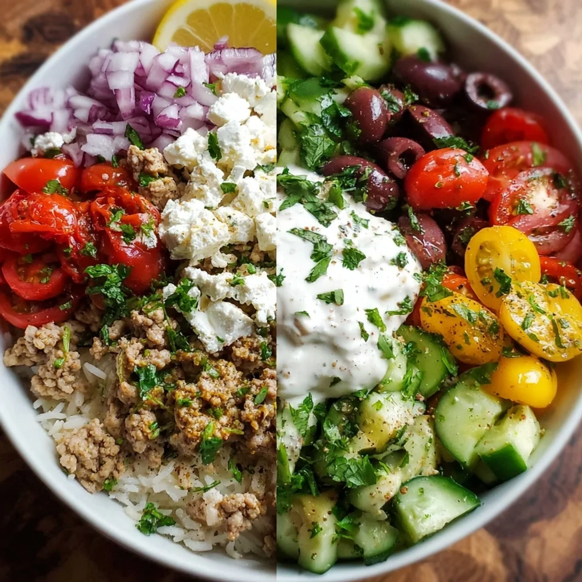 Greek Turkey Rice Bowls | Healthy Meal Prep Delight