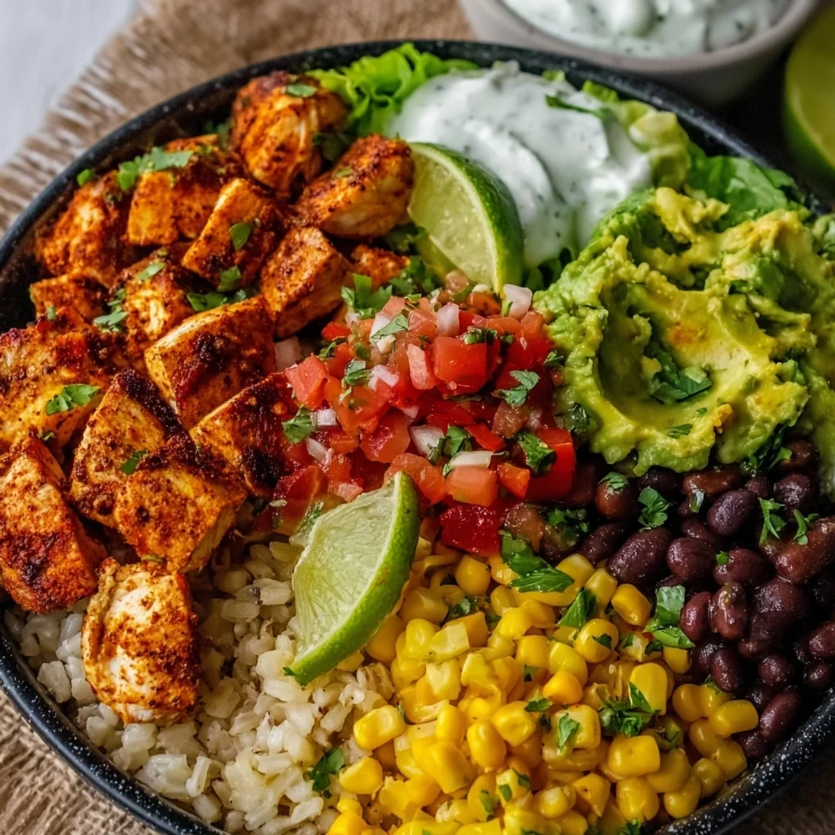 Healthy Chicken Taco Bowls: Quick High-Protein Meal