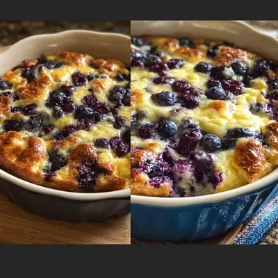 High Protein Blueberry Cottage Cheese Breakfast Bake