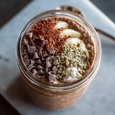 High Protein Brownie Batter Overnight Oats