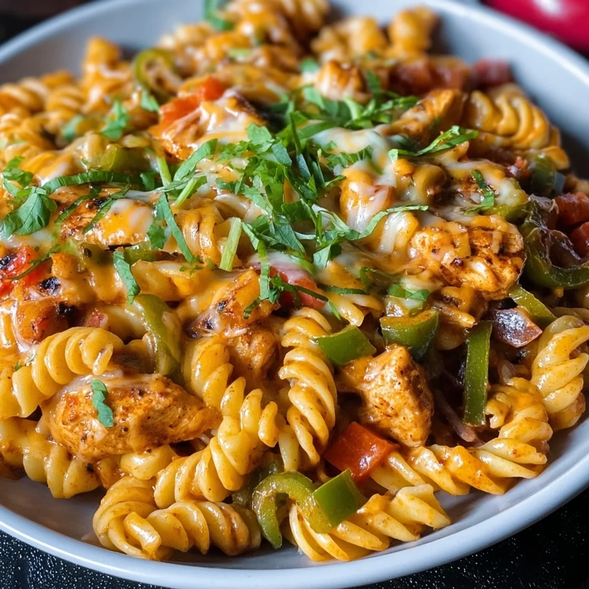 High Protein Chicken Fajita Pasta: One-Pan Family Meal