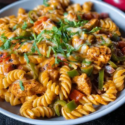 High Protein Chicken Fajita Pasta: One-Pan Family Meal