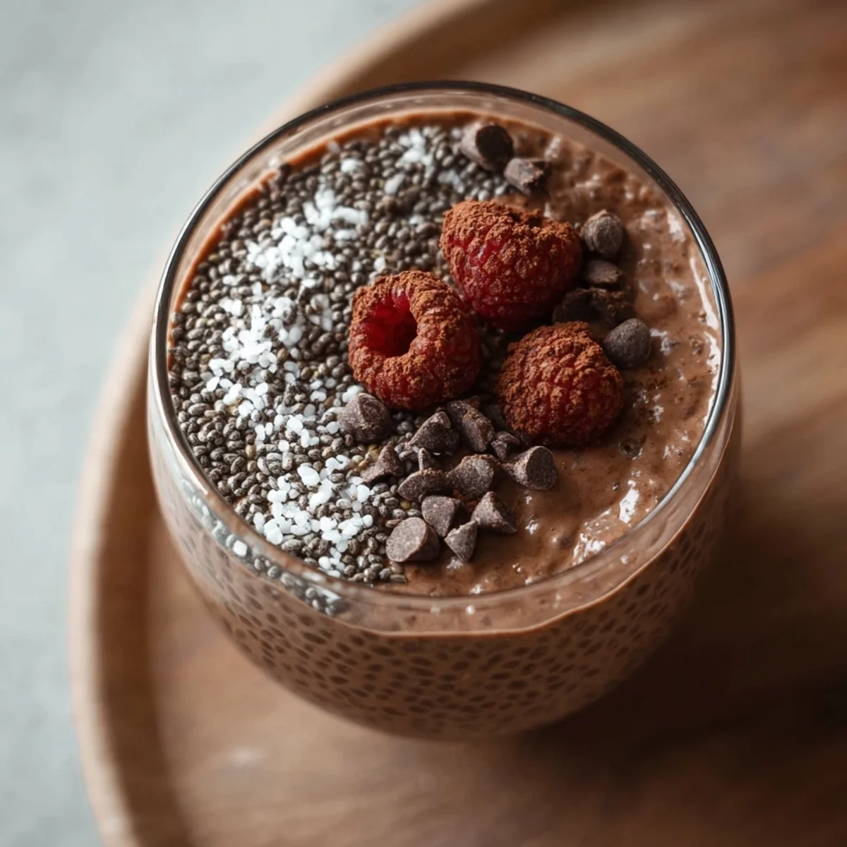 High Protein Chocolate Chia Pudding