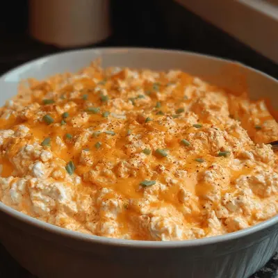 High-Protein Cottage Cheese Buffalo Chicken Dip
