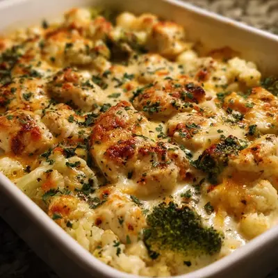 High Protein Creamy Chicken Bake for Meal Prep