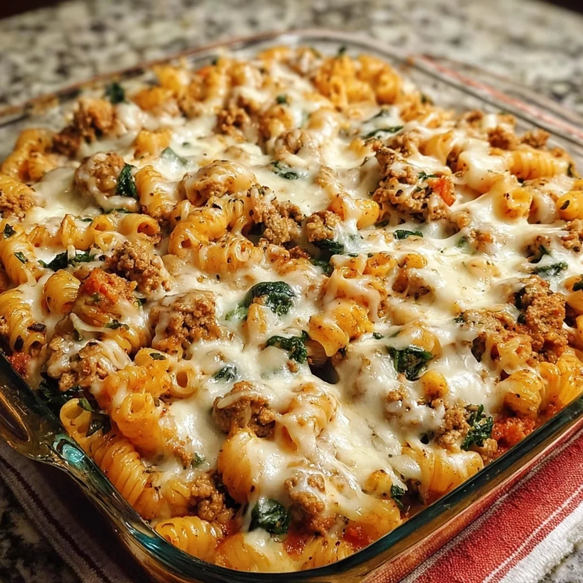 High Protein Creamy Cottage Cheese Pasta Bake Meal Prep