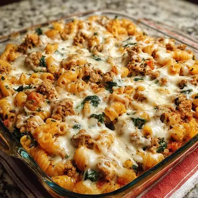 High Protein Creamy Cottage Cheese Pasta Bake Meal Prep