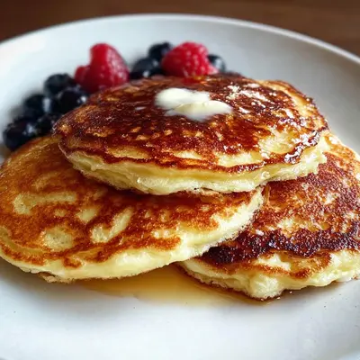 High Protein Fluffy Cottage Cheese Pancakes Recipe