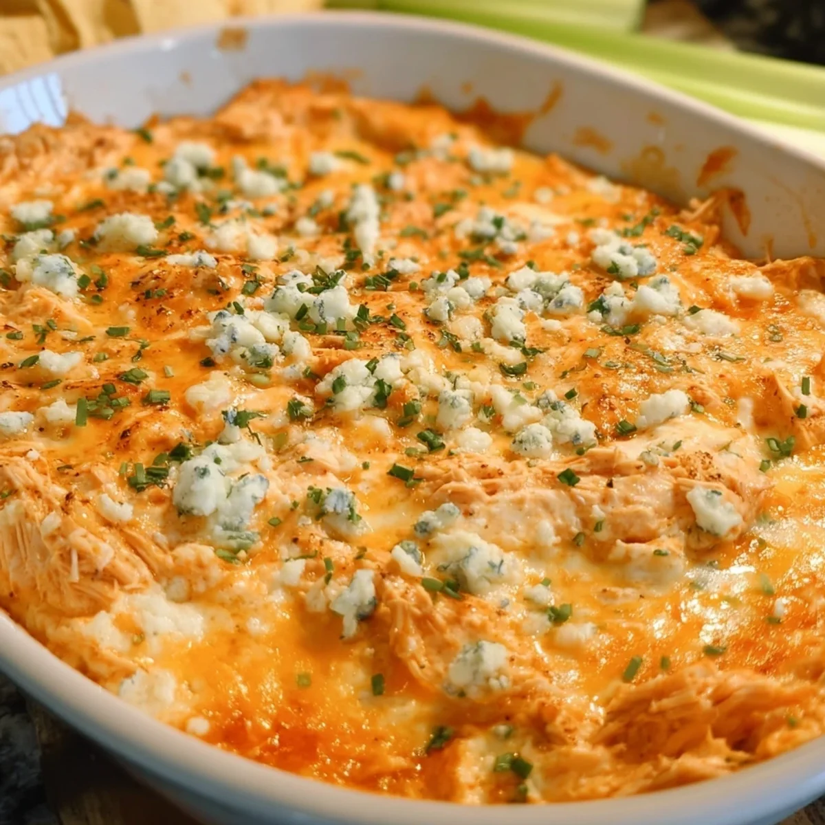 High-Protein Greek Yogurt Buffalo Chicken Dip