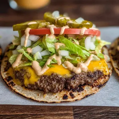 High-Protein Smash Burger Tacos Recipe