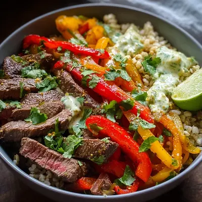 High Protein Steak Fajita Bowl: Easy Meal Prep Dinner