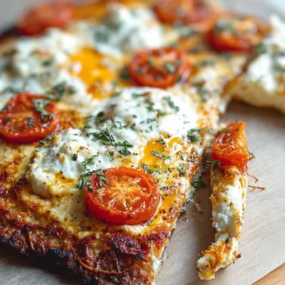 Low Carb Cottage Cheese Flatbread Pizza: High Protein