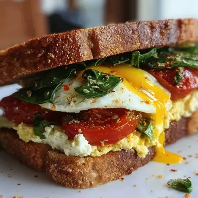 Mediterranean Breakfast Sandwich: Quick, High-Protein