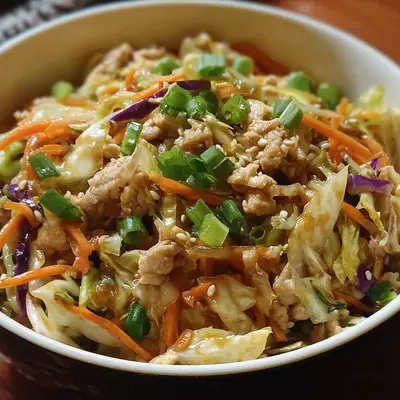 Protein-Packed Egg Roll Bowls with Chicken & Cabbage