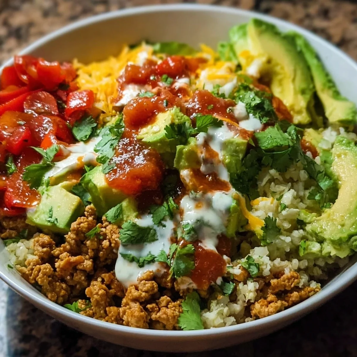 Protein-Packed Low Carb Burrito Bowl Recipe