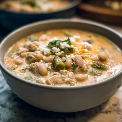 Quick Creamy White Chicken Chili | High Protein Meal