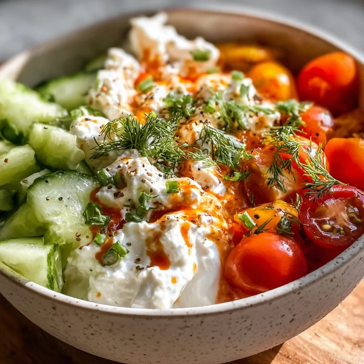 Quick Savory Cottage Cheese Bowl: Protein-Packed Meal