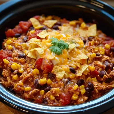 Slow Cooker Taco Casserole: Easy High-Protein Dinner