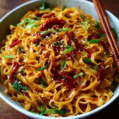 Spicy Chili Garlic Noodles: Quick Vegan Dinner