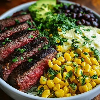 Steak Avocado Corn Bowl for Quick Meal Prep