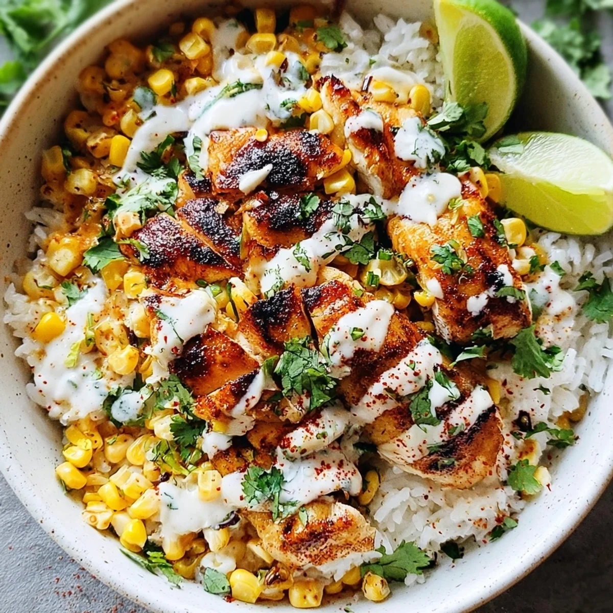 Street Corn Chicken Rice Bowl: Easy Family Dinner