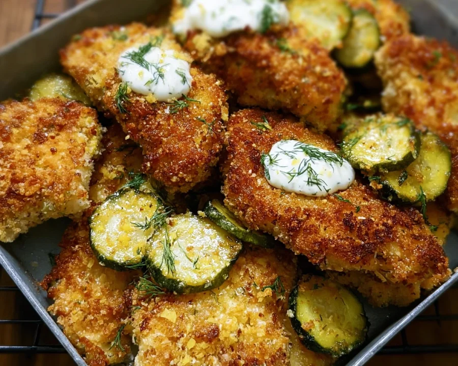 Crispy Dill Pickle Parmesan Chicken