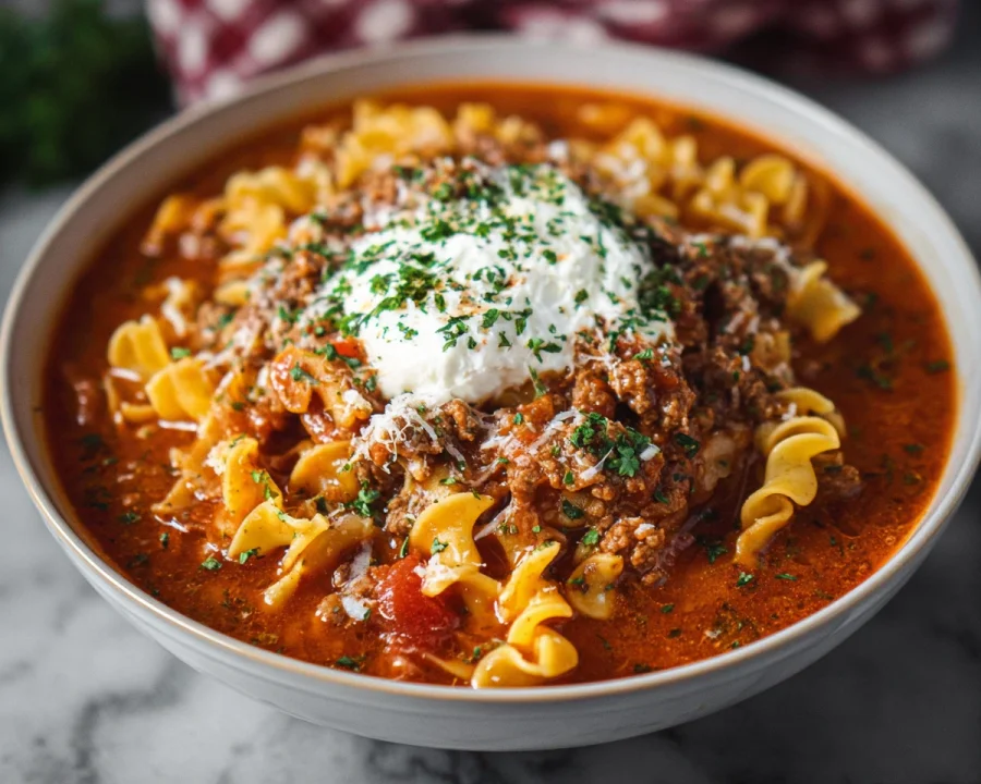 Easy Lasagna Soup: Hearty One-Pot Dinner (26g Protein)