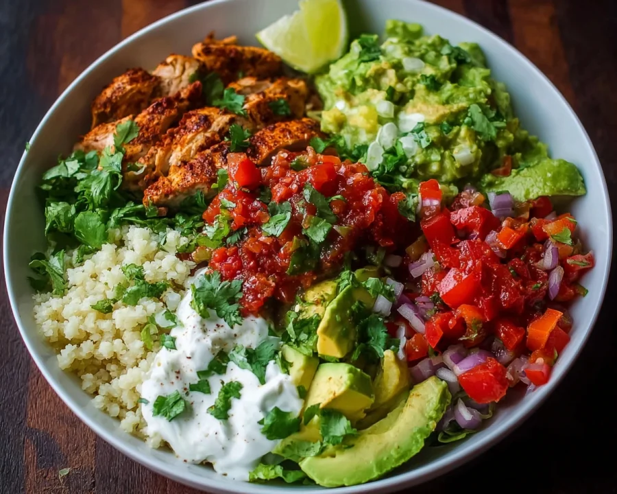 Flavorful Low Carb Burrito Bowl with Lean Protein
