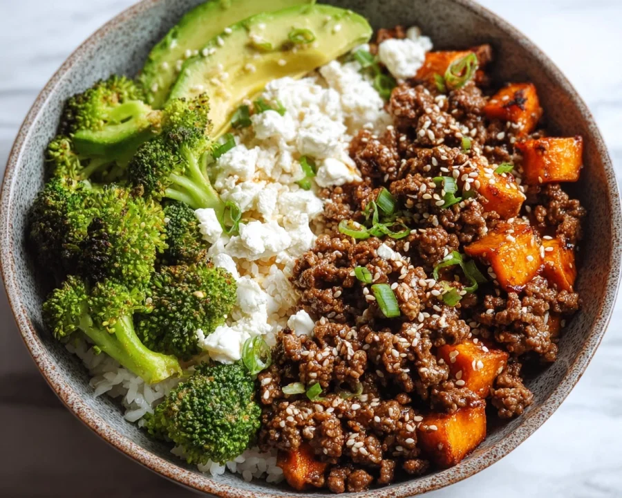 Ground Beef Hot Honey Bowl: High-Protein Meal Prep