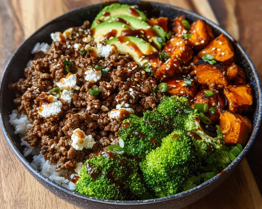 Ground Beef Hot Honey Bowl: Sweet & Spicy Meal Prep
