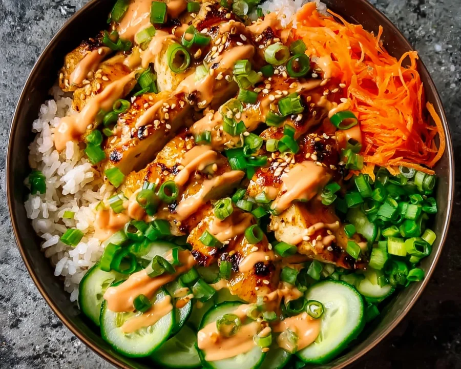 High-Protein Bang Bang Chicken Bowl for Meal Prep