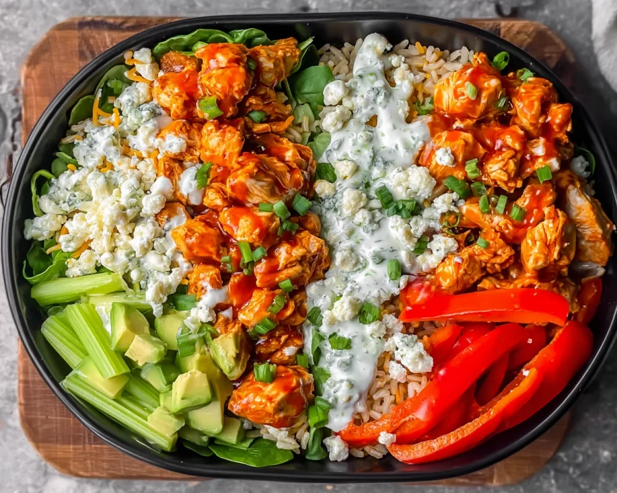 High-Protein Buffalo Chicken Bowls for Meal Prep